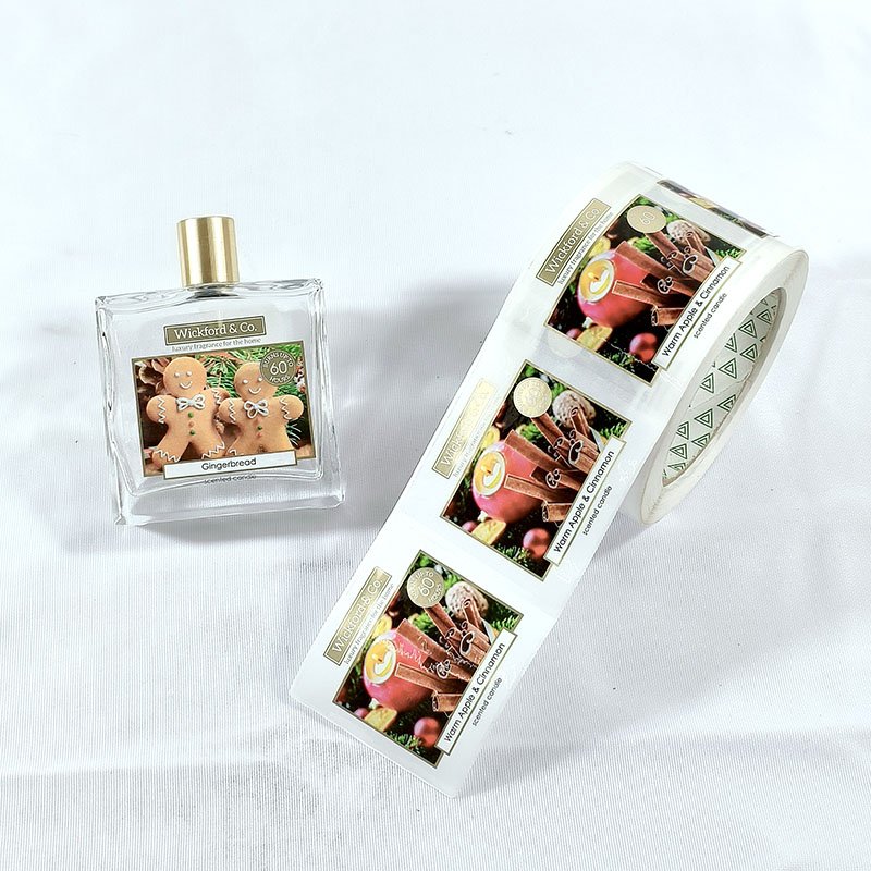 Custom printing waterproof perfume bottle label skin care products glass bottle logo sticker cosmetic bottle label sticker