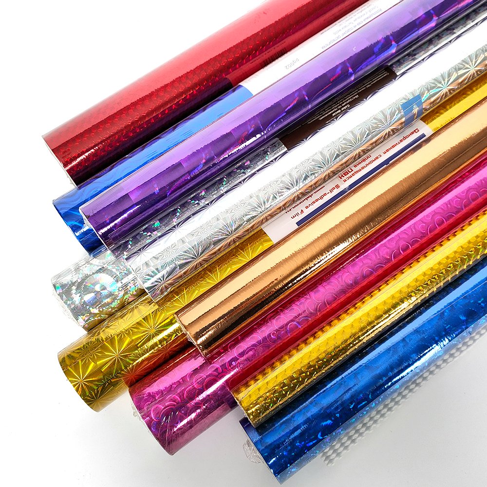 Custom 3d cold laminate bulk laser holographic fvinyl ilm foil paper roll stickers