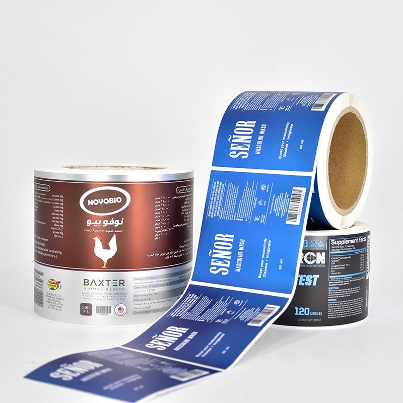 Custom Printed Product Sticker Waterproof Plastic Sticker Adhesive Paper Label Sticker