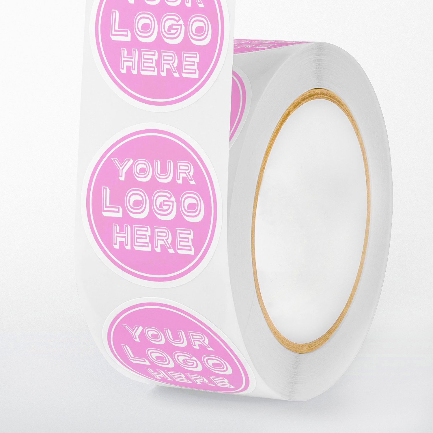 Custom Print Roll Plastic Waterproof Synthetic Paper Adhesive Vinyl PVC Round Circle Brand Product Packaging Label Logo Sticker