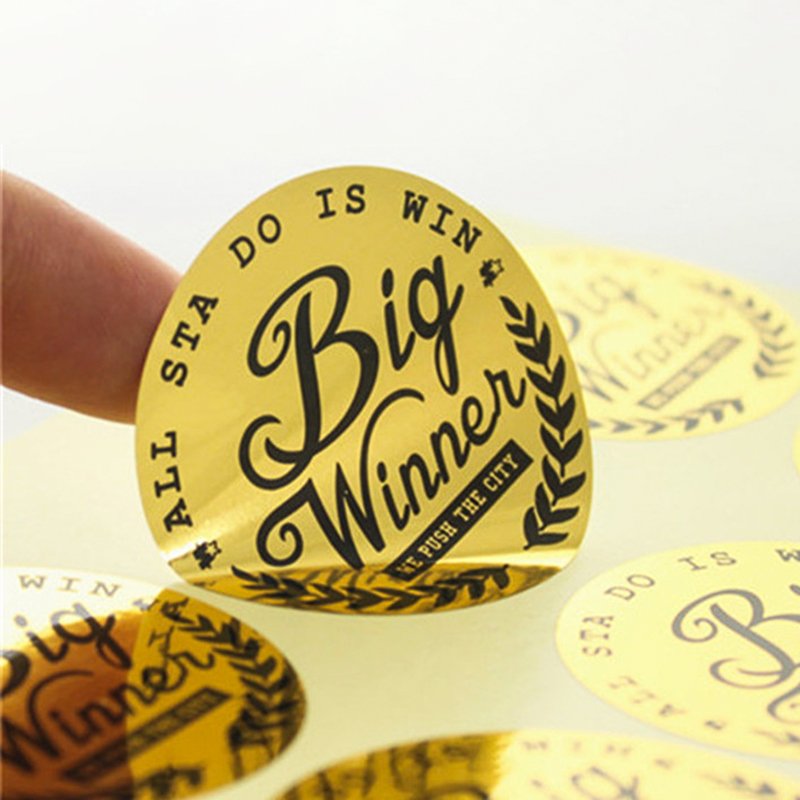 Custom Print Roll Plastic Waterproof Synthetic Paper Adhesive Vinyl PVC Round Circle Brand Product Packaging Label Logo Sticker