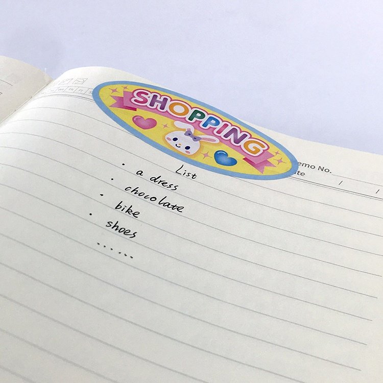 Eco-friendly art paper adhesive oval happy planner sticker sheet