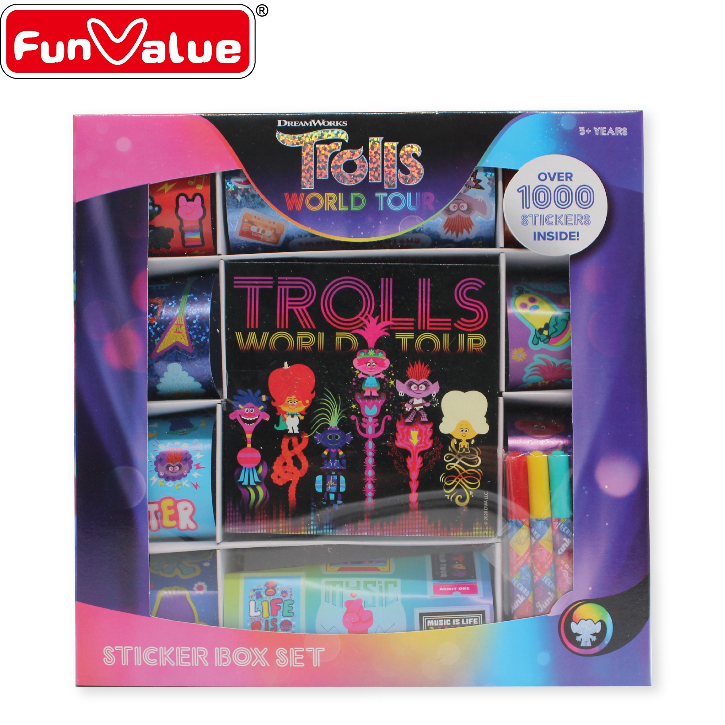 DIY Eco friendly Kids funny over 1000 pieces sticker box set