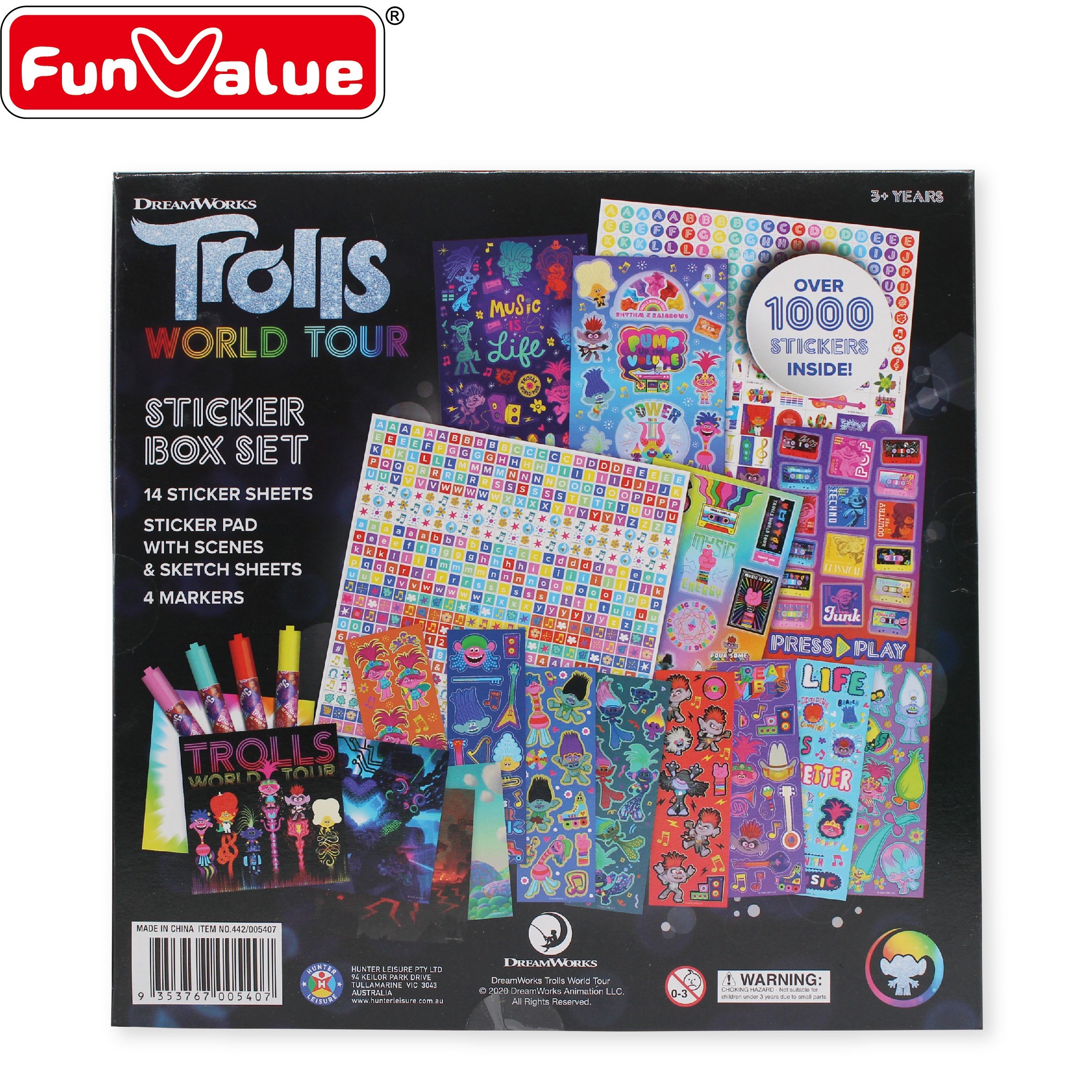 DIY Eco friendly Kids funny over 1000 pieces sticker box set