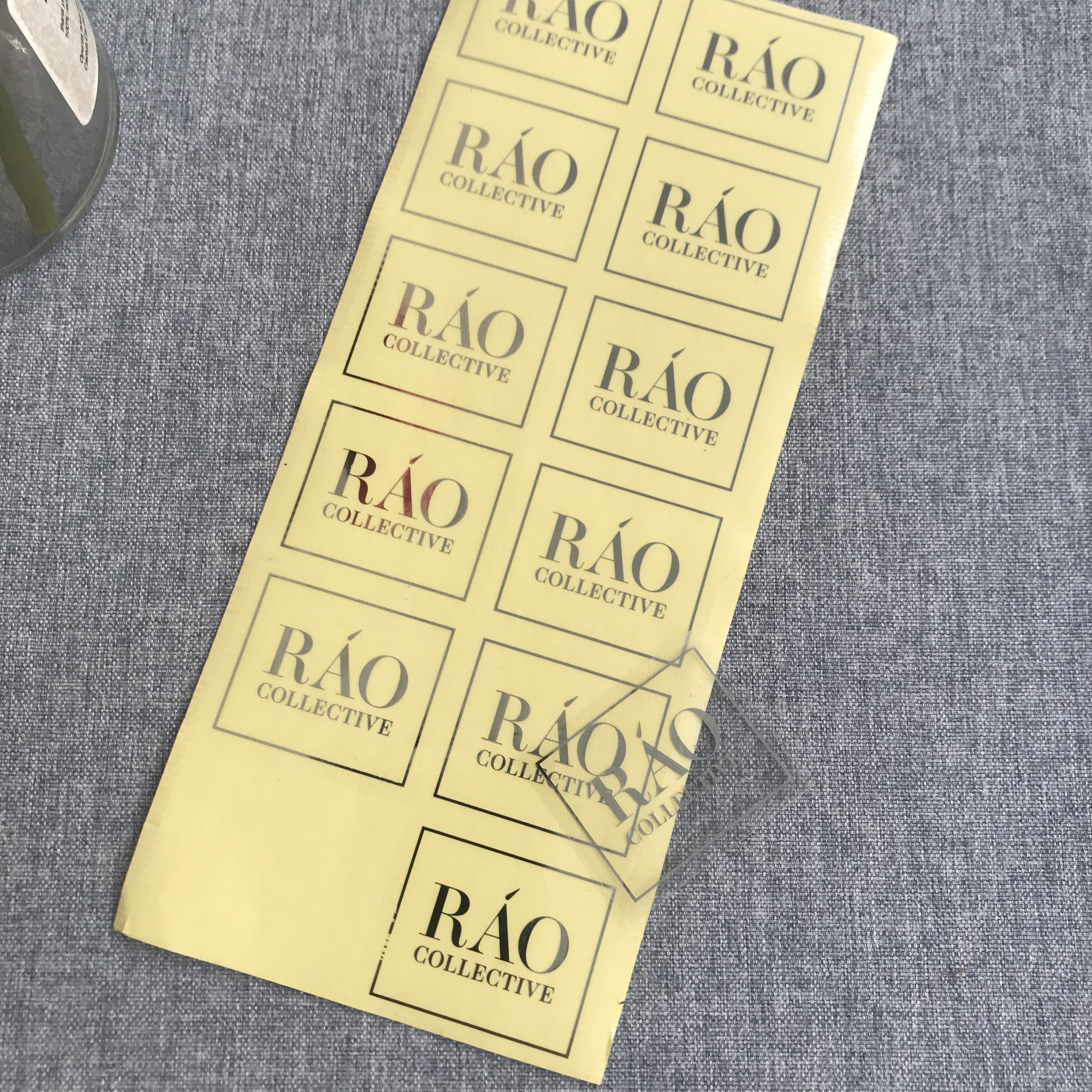 custom silver foil logo design stickers pvc packing label with printing logo waterproof sticker