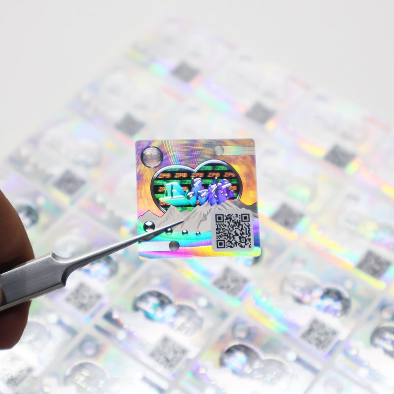 2 Inch Custom Holographic Round Thermal Laser Labels Security Adhesive Label A4 Transfer 3d Hologram Sticker Label