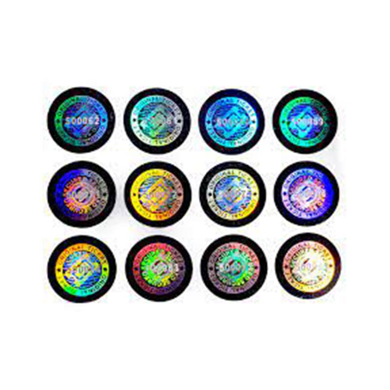 Custom Logo Made Label Holographic Sticker Rainbow Effect Die Cut Hologram Sticker