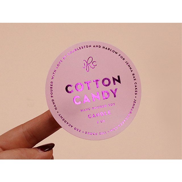 Custom logo embossed printing white kraft paper sticker