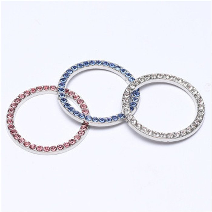 Bling Glass Rhinestone Diamond Auto Car Accessories DIY Automotive accessories start button ignition ring Decorative Stickers