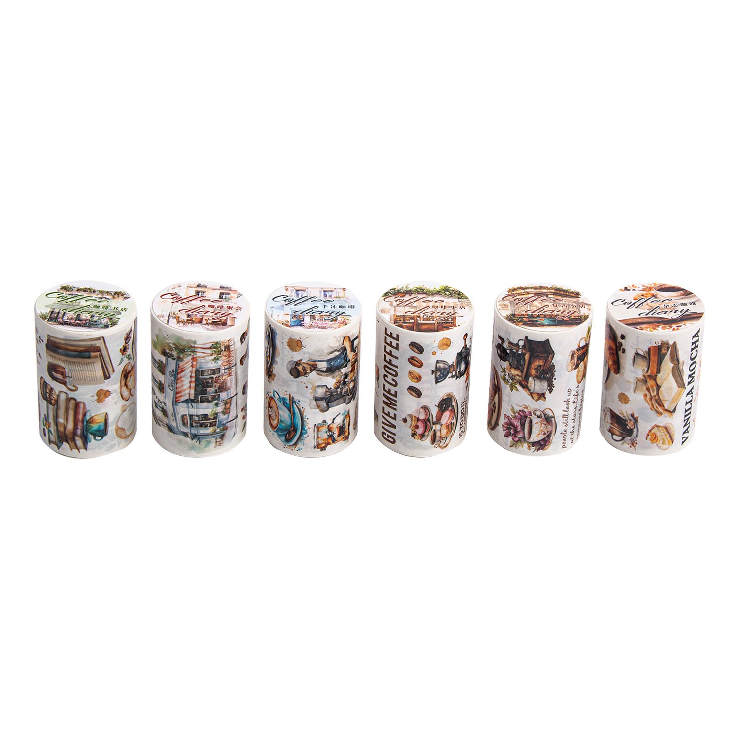 2M/Roll Tape Coffee Diary Series Coffee Theme Special Oil Handbook Material Loop Stickers