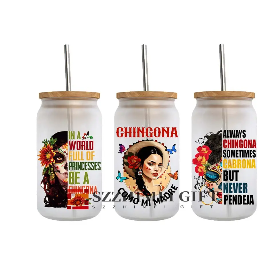 Custom 16oz 20oz 24oz 40oz waterproof uvdtf uv dtf printer cup vinyl libbey wrap transfers sticker