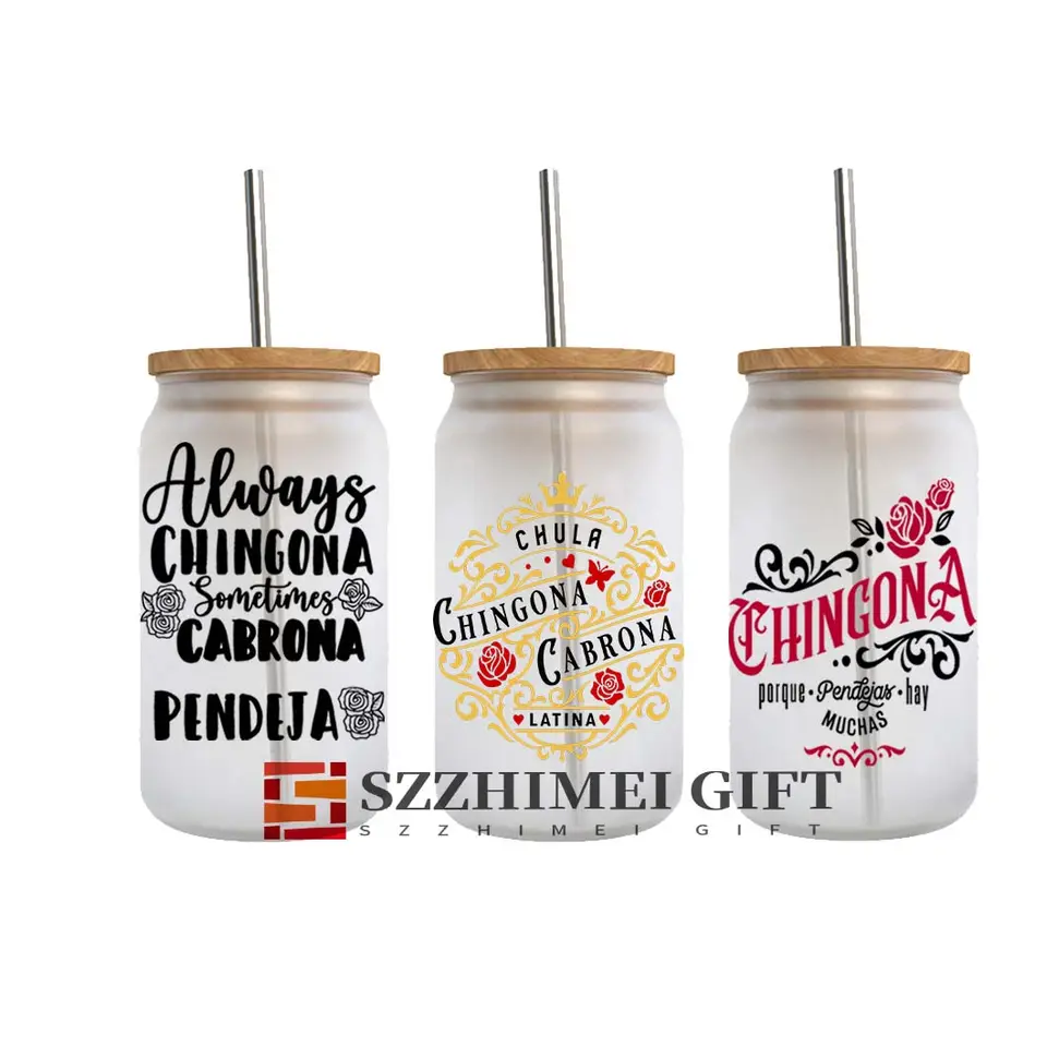 Custom 16oz 20oz 24oz 40oz waterproof uvdtf uv dtf printer cup vinyl libbey wrap transfers sticker