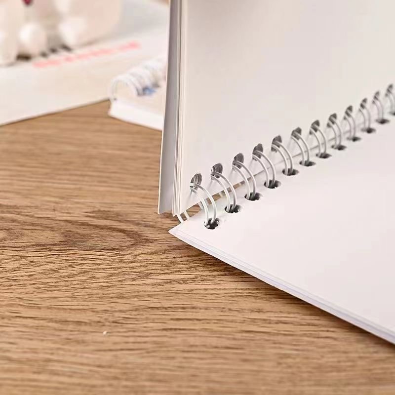 custom cover spiral binding release paper sticker book blank