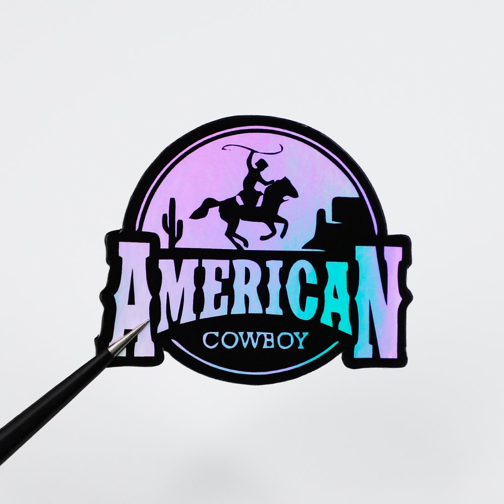 Custom Waterproof Printing Logo PVC Label Shiny Die Cut Reflective Rainbow Glitter Hologram Holographic Vinyl Cartoon Sticker