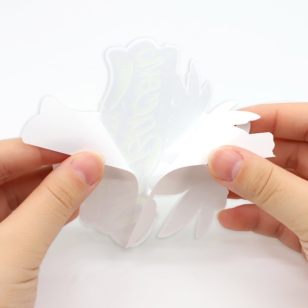 Custom Waterproof Printing Logo PVC Label Shiny Die Cut Reflective Rainbow Glitter Hologram Holographic Vinyl Cartoon Sticker