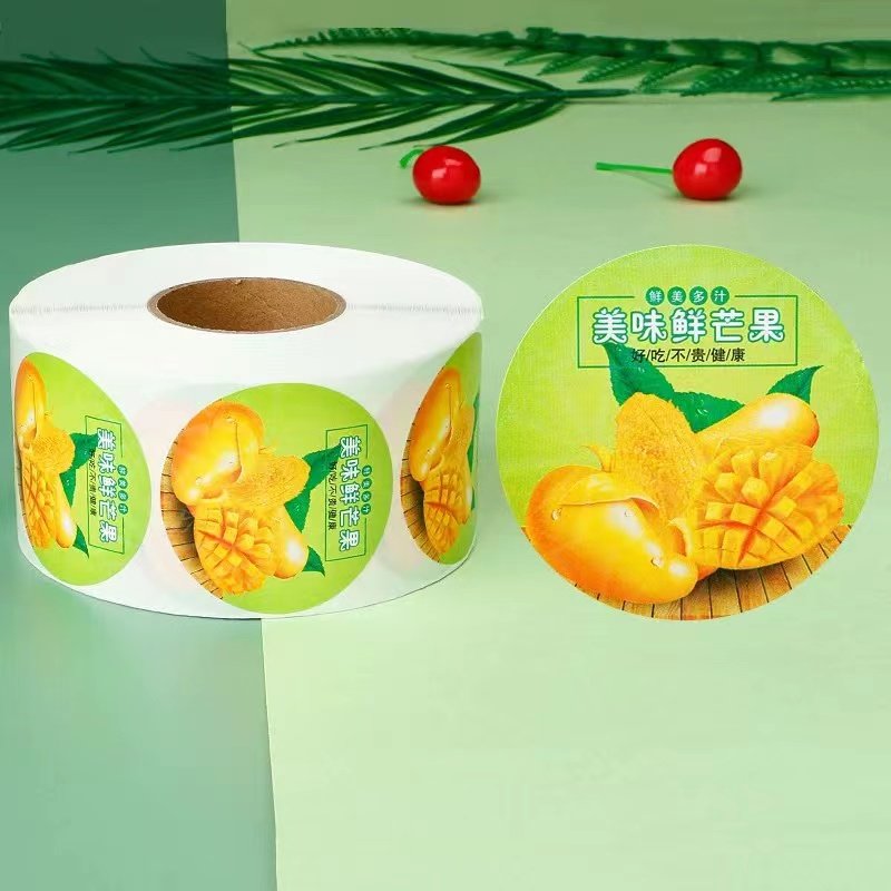 Wholesale Price For Fruits Vegetable Basket Paper Printing Custom Logo Stickers Packaging Labels