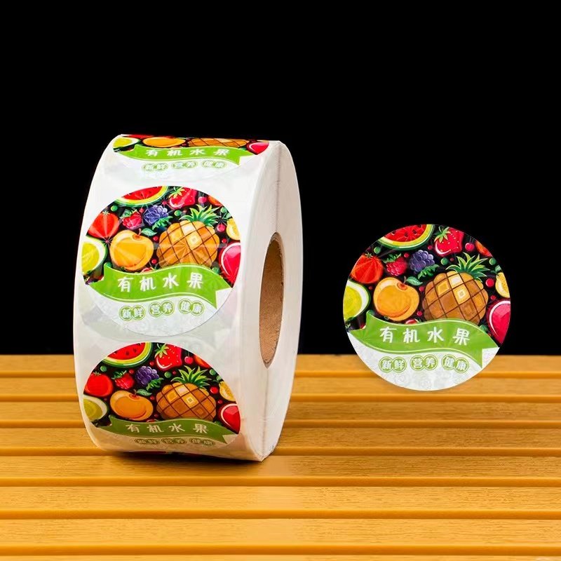 Wholesale Price For Fruits Vegetable Basket Paper Printing Custom Logo Stickers Packaging Labels