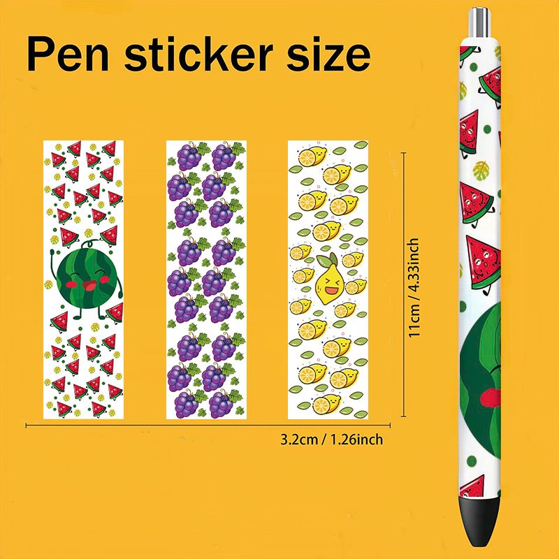 UV DTF pen packaging transfer custom transfer pen stickers uv dtf transfer stickers