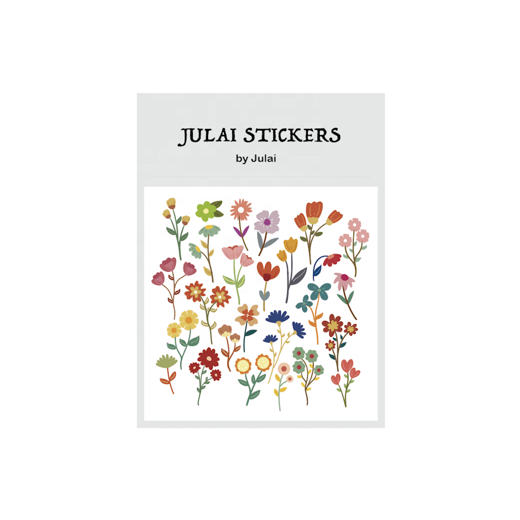 1102 LITTLE FLOWER Wholesale Adhesive Peel off Die Cut Decorative Personalized Planner Journal Calendar Notebook Stickers
