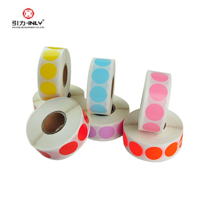 Point sticker color coding label colorful stickers adhesive dot label roll waterproof