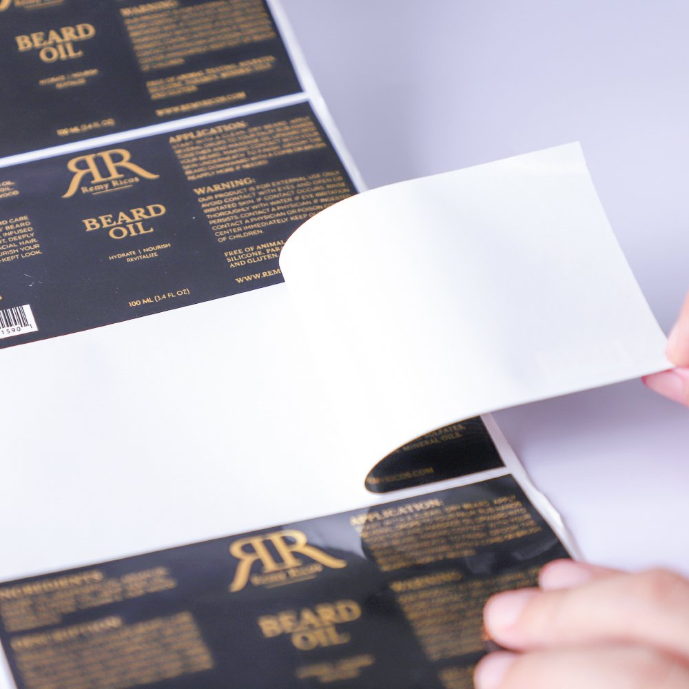 Customized Special Paper Embossed Square Gold Foil Packaging Labels Sticker Roll Business Custom Stickers Logo Label Printing
