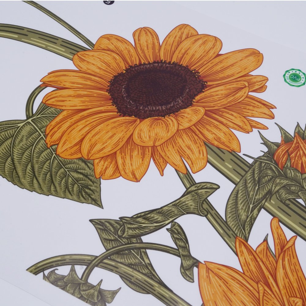 Removable Floral Mural Sunflower Wallpaper Living Room Art Decoration Vinyl Wall Stickers