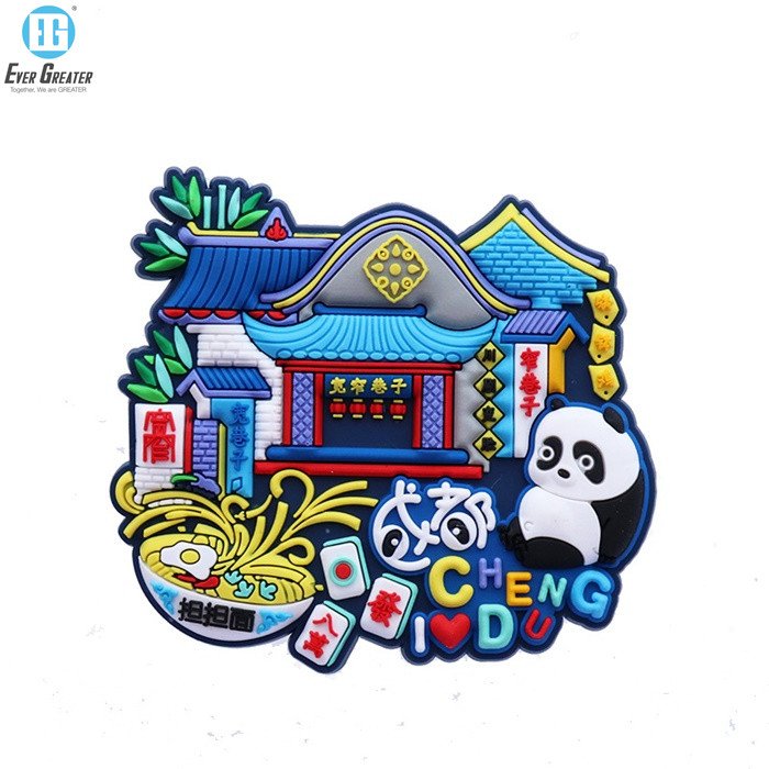 Custom Personalised Logo 3d Pvc Rubber Souvenir Fridge Magnet Magnetic Magnets stickers For Fridge Manufacturer