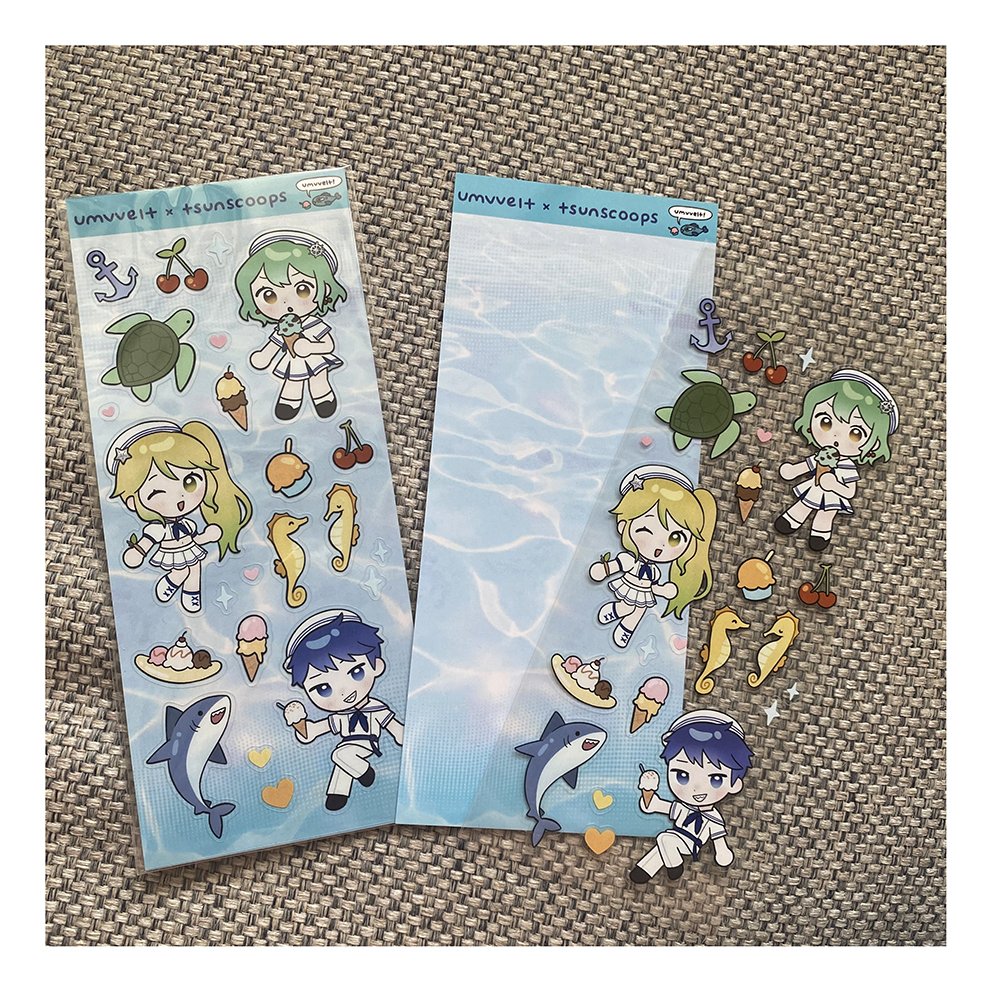 New Fashion Waterproof Custom Logo Print Transparent Sticker Sheets Clear Vinyl Die Cut Stickers With Card Packing Sticker Pack