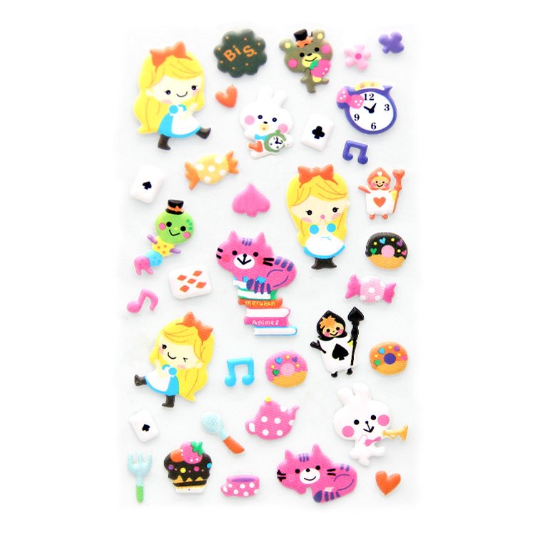Offset Printing Cute Lovely Puffy DIY Decorative Adhesive Sticker For friend gifts Diary