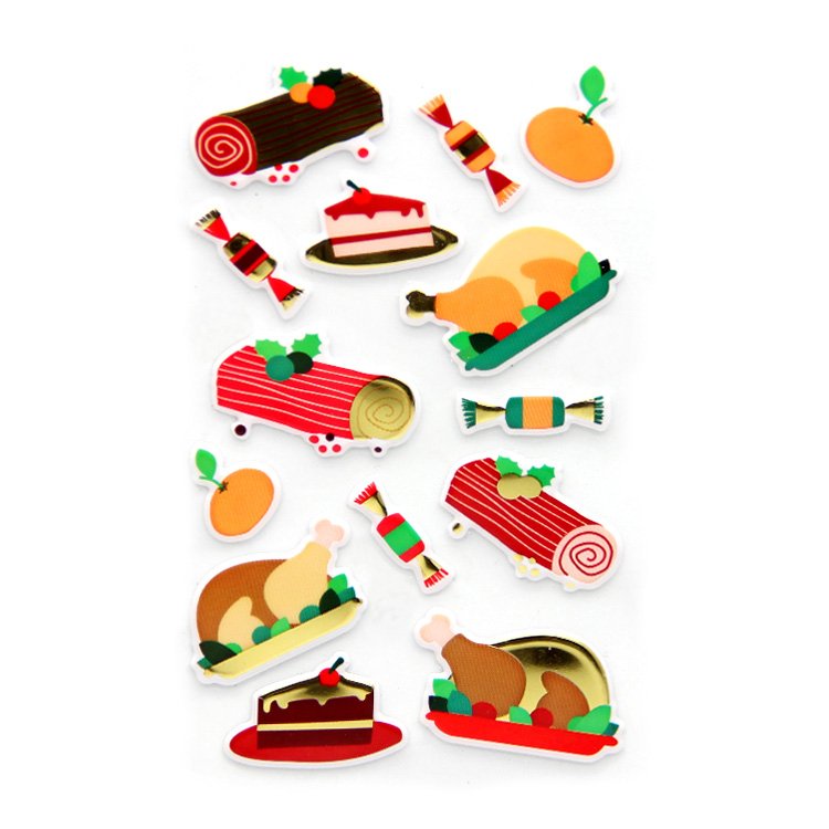 Offset Printing Cute Lovely Puffy DIY Decorative Adhesive Sticker For friend gifts Diary