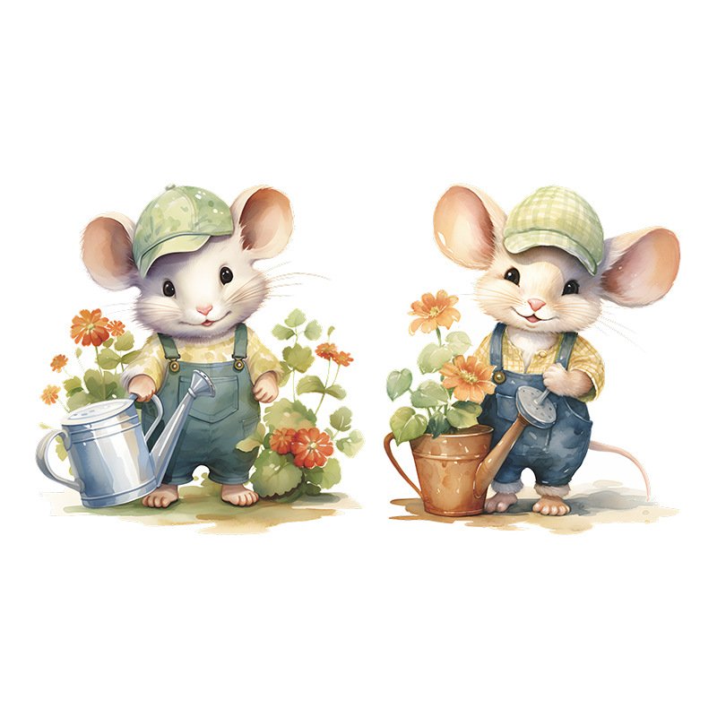 Creative cartoon cute mouse sticker die cut wall stickers 3d home decoration wall stickers for home decor