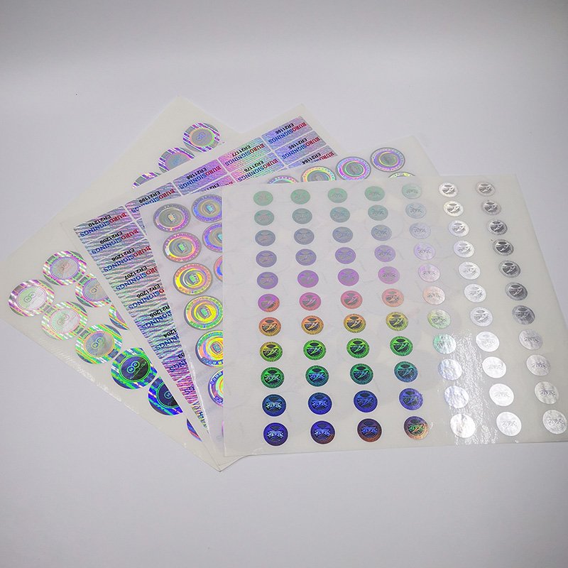 Custom Hologram Stickers High Quality Warranty Holographic Packaging Labels Security Self Adhesive Labels