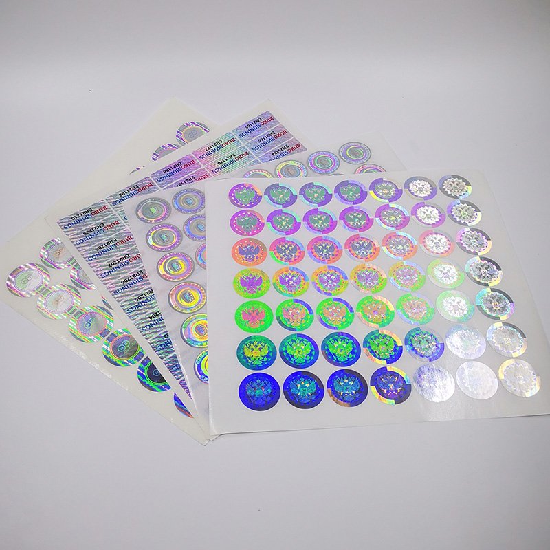 Custom Hologram Stickers High Quality Warranty Holographic Packaging Labels Security Self Adhesive Labels