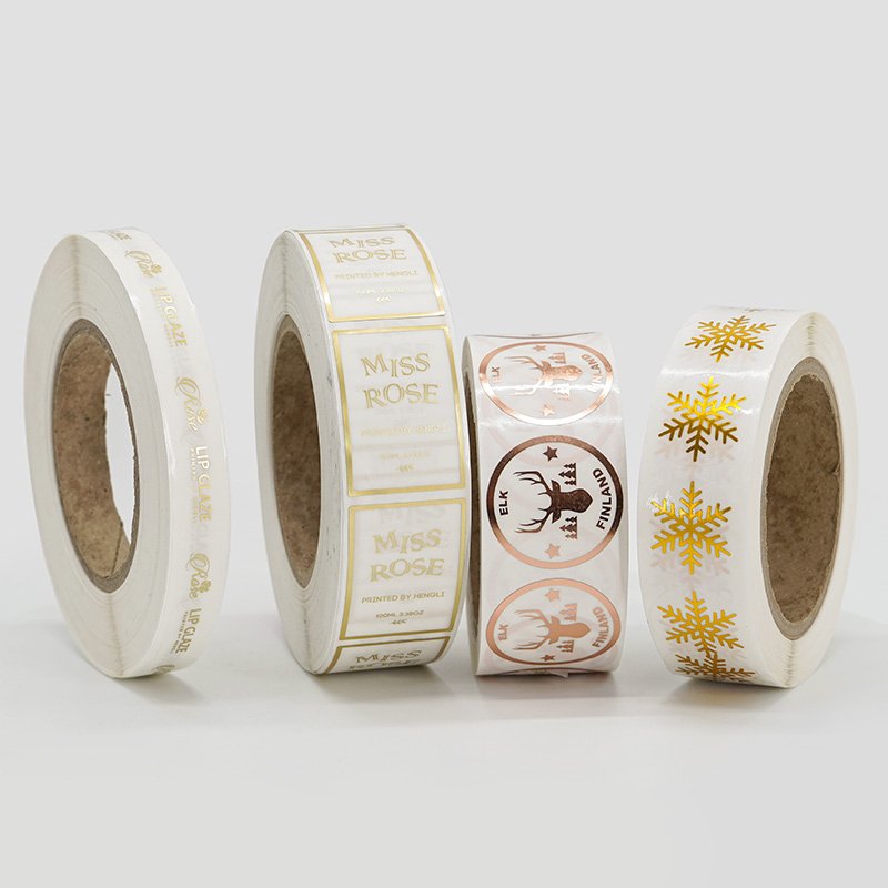 Custom Adhesive Waterproof Round Circle Logo Sticker Printing Roll Personalized Vinyl Sticker PVC Paper Packaging Labels