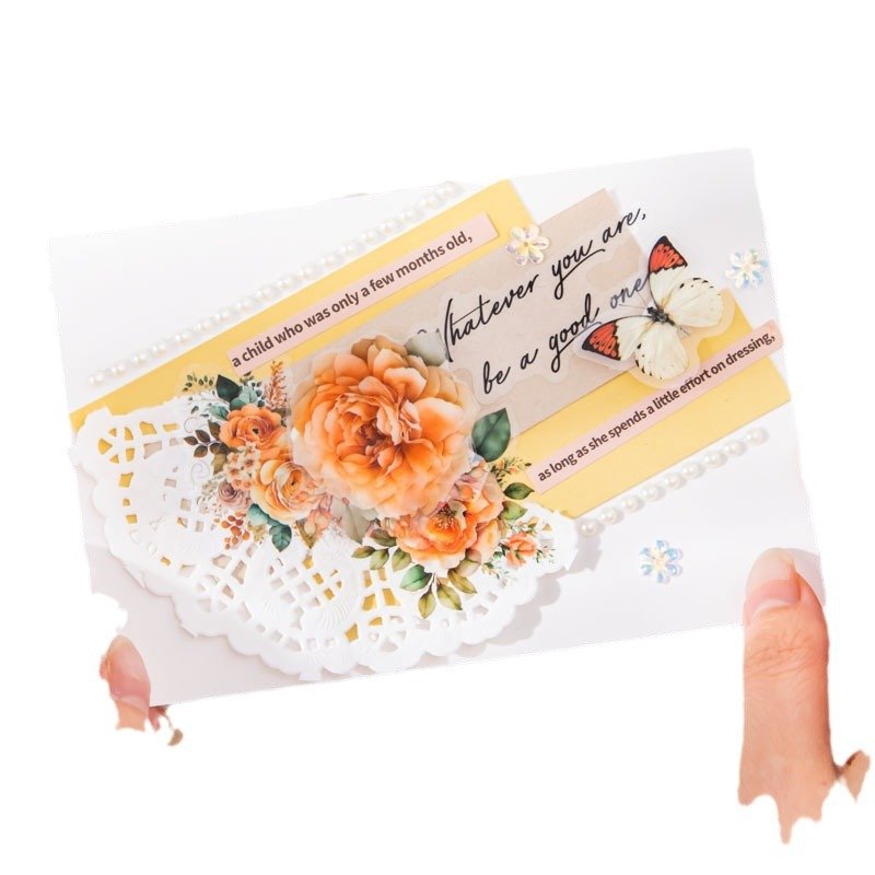 Meet The Flower Sea Series Of Tape Cutting Mold Pet Plant Ledger Materials Decorative Collage Stickers 8