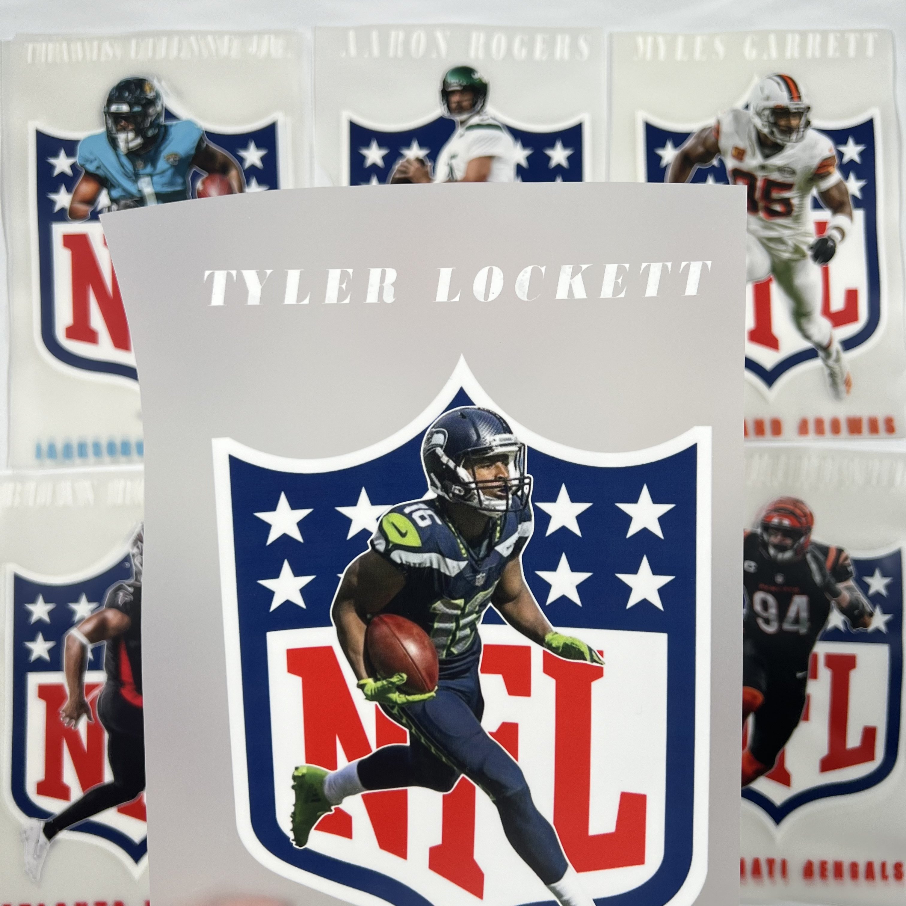 NFL design Factory Custom Heat Transfer Film Designs Dtf Transfers Ready to Press Logo Heat Transfer Sticker Iron On Garments