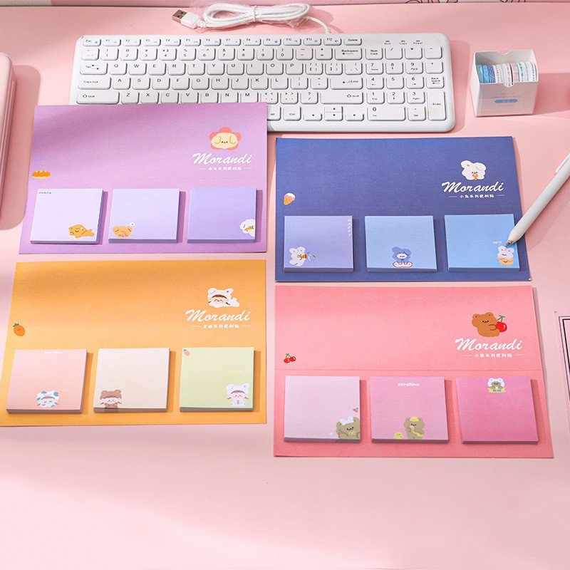 Note Pad Sticky Memo Rainbow Notes Self Adhesive School Stationery Office Tab Bookmark color Office Supply Stationery 6CM