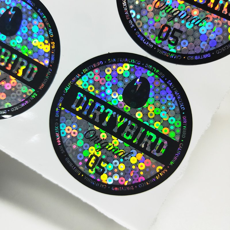 Permanent Vinyl Holographic Logo Stickers Decorative Custom Printed Laser Die Cut Hologram Sticker