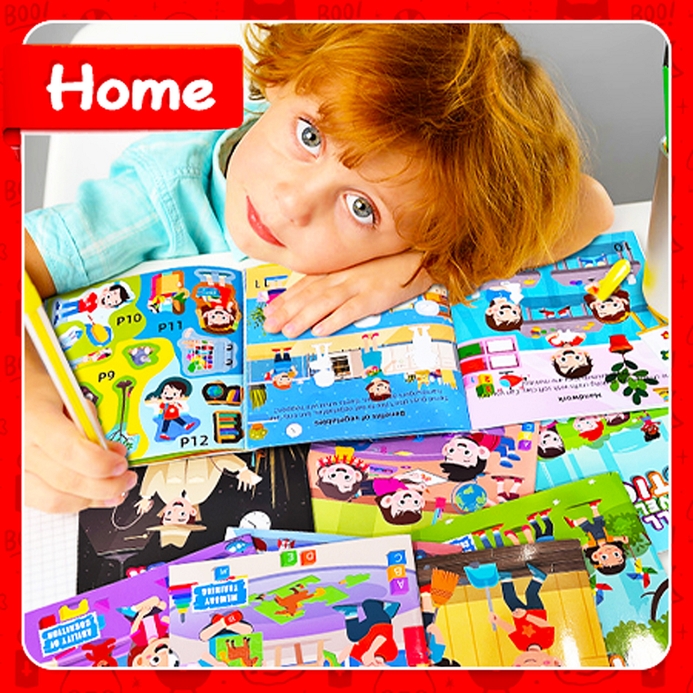 Baby Kids Early Educational Coloring Book Learn English Cartoon Custom Sticker Book Print for Children