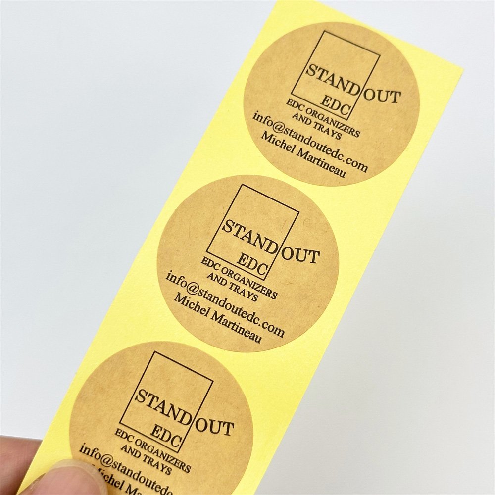 Custom Kraft Paper Self Adhesive Sticker Sheet Label Printing Packaging Sticker Custom Logo