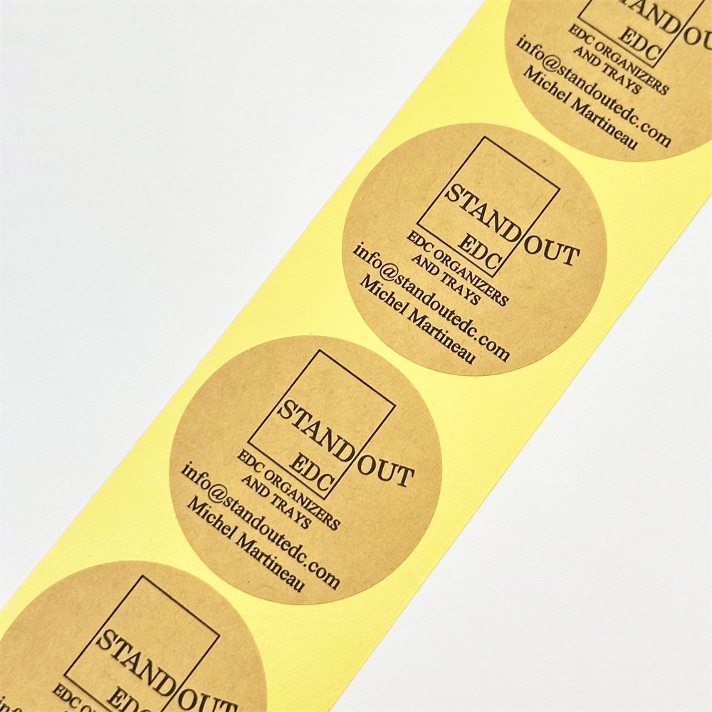 Custom Kraft Paper Self Adhesive Sticker Sheet Label Printing Packaging Sticker Custom Logo