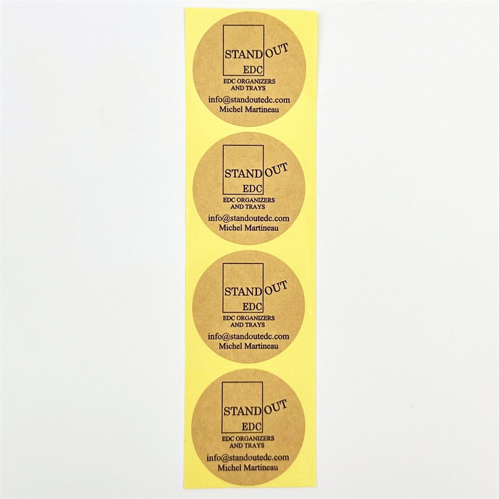 Custom Kraft Paper Self Adhesive Sticker Sheet Label Printing Packaging Sticker Custom Logo