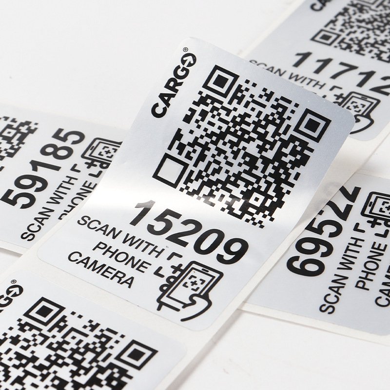 Inventory Management Durable Waterproof Custom QR Code Labels Stickers for Scanning