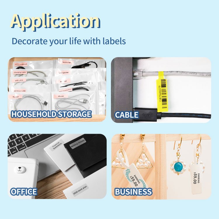 OEM Wholesale D30S Label Sticker Thermal Paper Roll