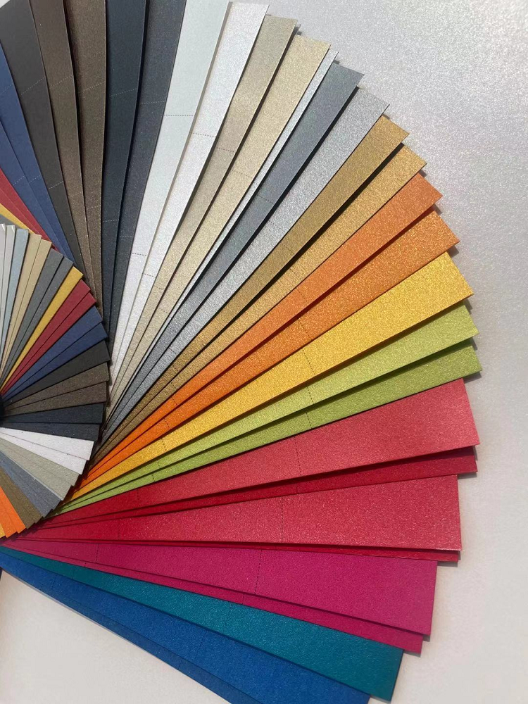 Qiang Qiang Paper 787*1092mm Colorful 120g Crystal Metallic pearl paper for packaging box
