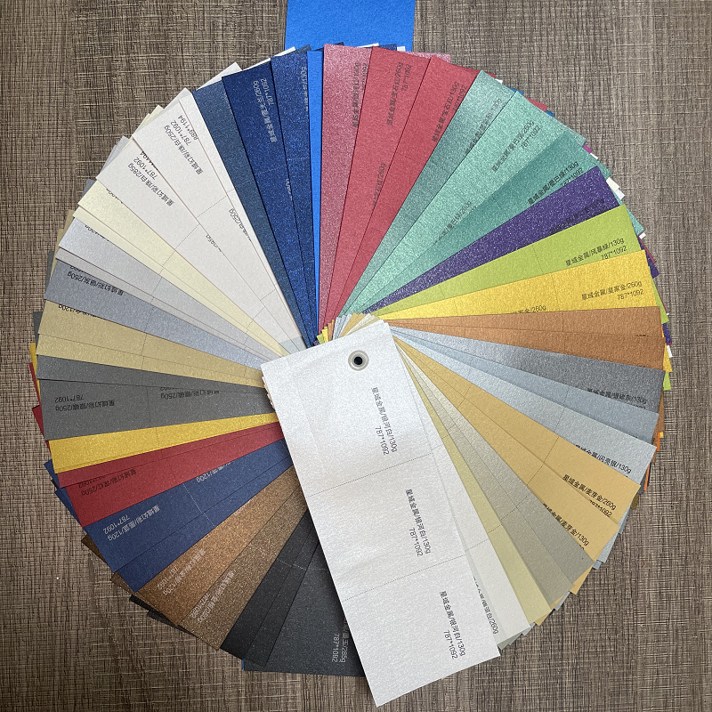 Qiang Qiang Paper 787*1092mm Colorful 120g Crystal Metallic pearl paper for packaging box
