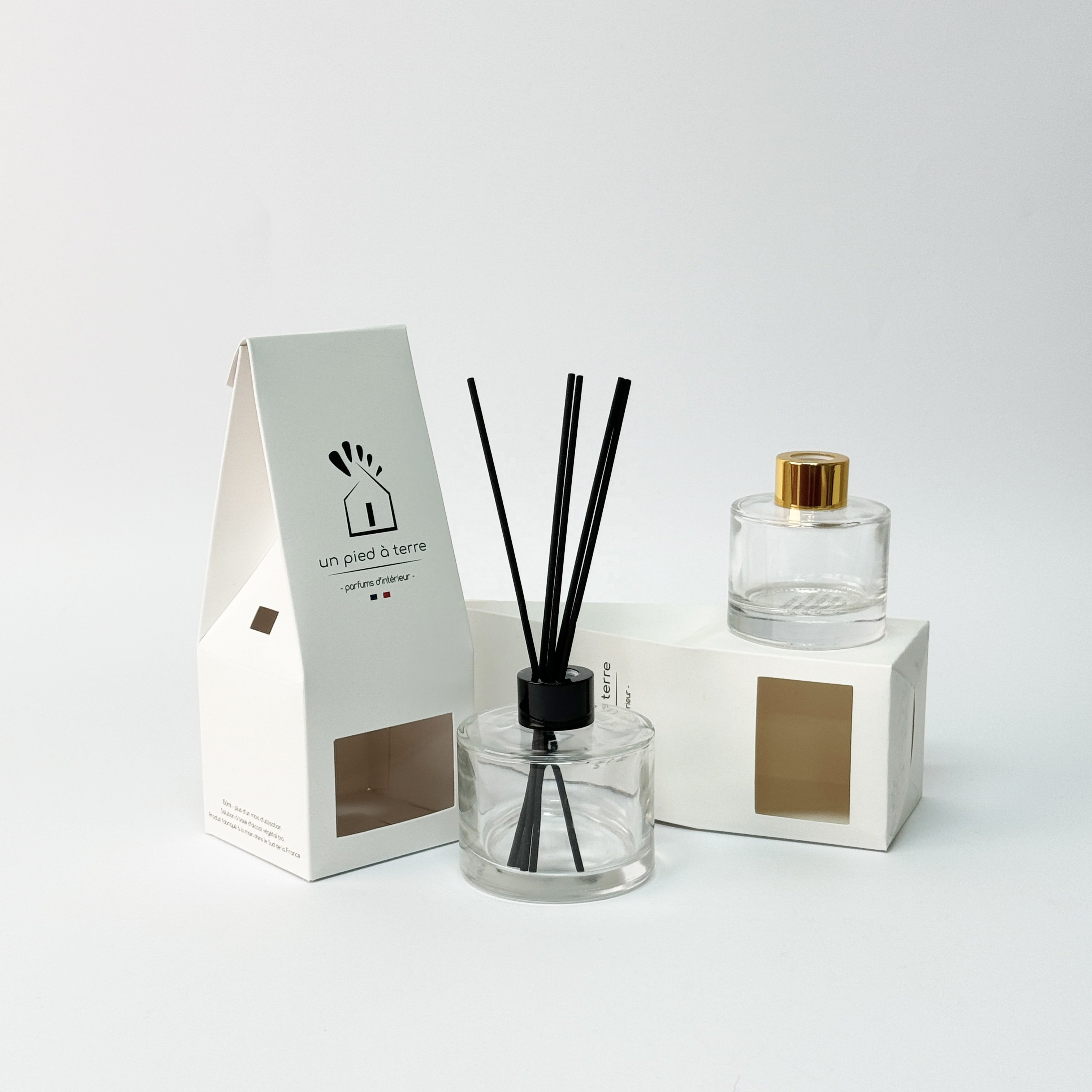 Premium Series Paper Box Scented Candle Aroma Home Fragrance Reed Diffuser Set Packaging Boxes With Sticker