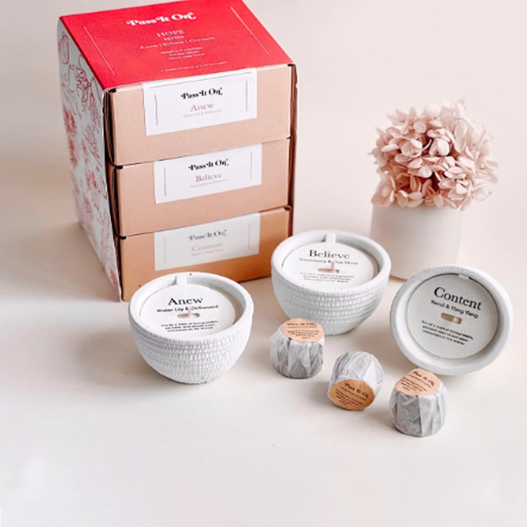 Personalised custom candle boxes packaging luxury small shipping boxes for candles with sticker