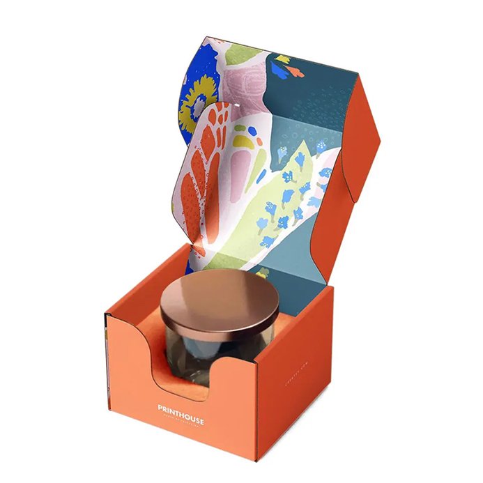 Personalised custom candle boxes packaging luxury small shipping boxes for candles with sticker