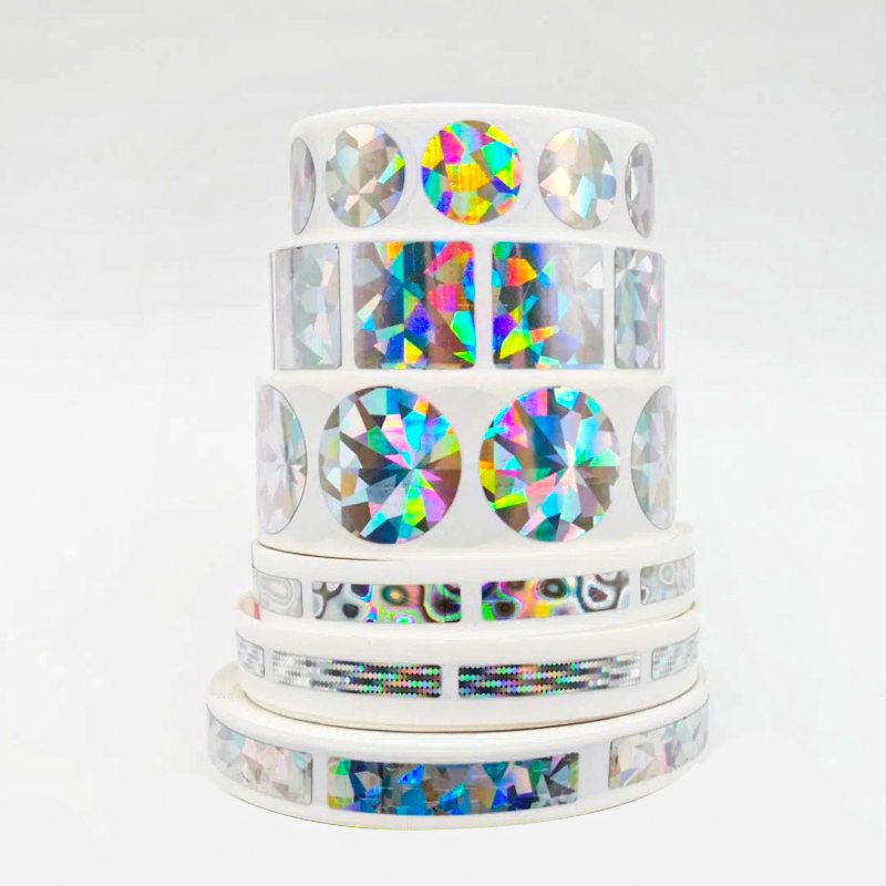 Custom Scratch-Off Stickers Label Roll Sheet Round Heart Square Rectangular Scratch Off Hologram Film Sticker